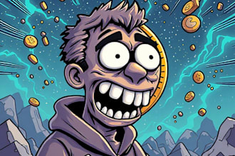 draw crypto memecoin art, meme art comic, meme coin art, meme video animation