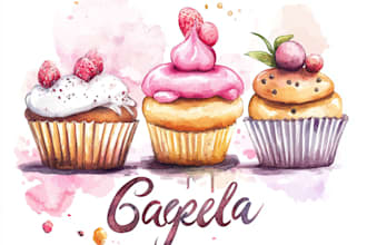 design stunning watercolor signature and bakery product logo