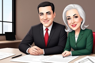 create professional editorial and political cartoon