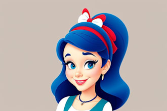draw your portrait in disney cartoon style caricature