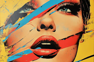 draw pop art portrait whap pet for your dog cat