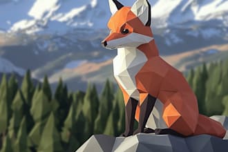 do create a low poly illustrations portraits form photos
