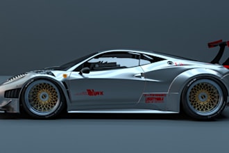 custom 3d realistic exterior car rendering,sport car ,rc car,luxury car 3ds max