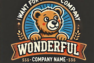 do amazing bear mascot logo design with business