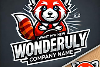 do wonderful red panda mascot logo design with express delivery