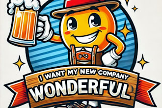 do wonderful oktoberfest mascot logo design with 1 day delivery