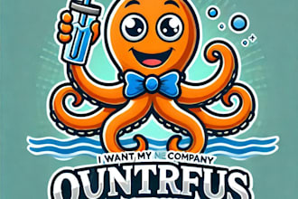 do wonderful octopass water mascot logo design with 1 day delivery