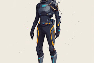 do star wars sci fi character art, game character for you