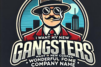 do wonderful gangsters mascot logo design with unlimited review
