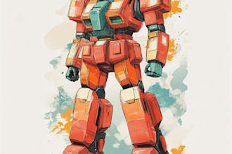 create a mecha robot art of your choice