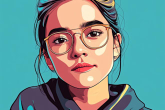 make a vector portrait artist for you