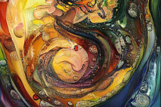 draw a digital abstract art illustration