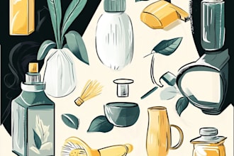 turn your product into doodle art illustration
