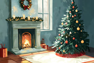 make  amazing christmas card or invitation card design