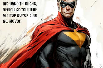 draw you a dc or marvel style comic book superhero or villain character