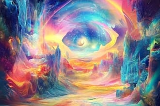 draw a digital abstract art illustration