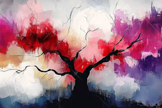 create magical abstract art, psychedelic, surrealism, cubism