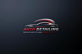 do quality car wash automotive auto mobile modern detailing repair logo design