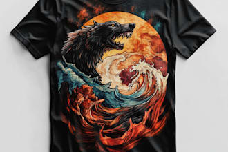 draw striking dark art and affliction style tshirt designs