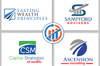 do modern financial credit repair accounting consulting insurance logo design