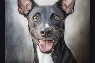 turn your cat, dog or any pet portrait into digital painting
