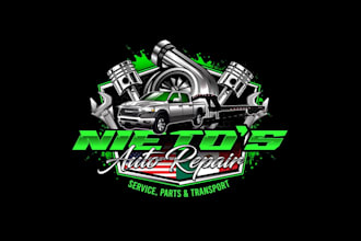 create creative and good looking auto repair logo design