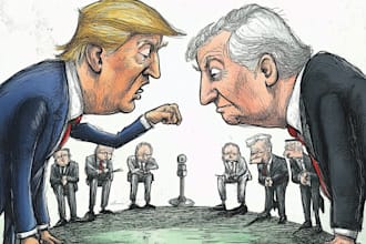 make a political cartoon for your idea