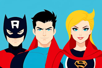 create superhero cartoon character for you