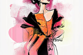 draw fashion illustration or sketch