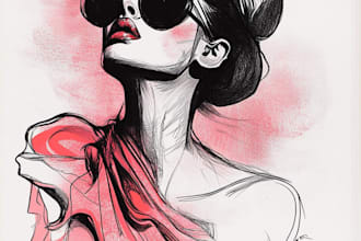 create custom fashion illustrations and croquis for you