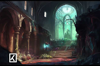 draw awesome environment concept art