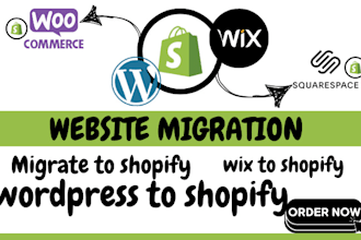migrate wordpress wix woocommerce website to shopify wordpress store migration