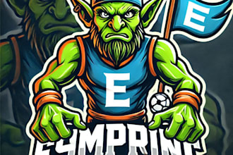 do make  goblin e sport mascot logo design with express delivery