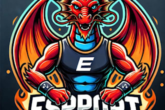do awesome hydra dragon e sport mascot logo design with 1 day delivery