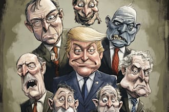 draw political cartoon and cartoon caricature for you