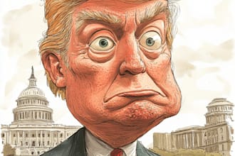 draw political cartoon and cartoon caricature for you