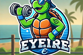 do wonderful sea turtle mascot e sport logo design with unlimited review