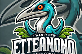 do wonderful pteranodon e sport mascot logo design with unlimited review