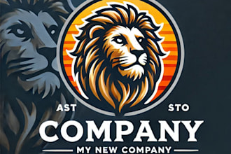 do make lion mascot logo design with business
