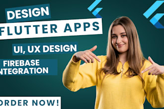 design flutter app flutter UI, UX, upgrade, firebase integration flutter react