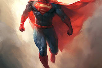 draw you as a superhero marvel or dc character