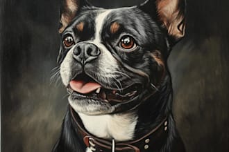 drawing custom pet portraits, cats, dogs, and other animals