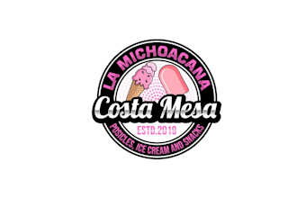create exclusive and marvelous ice cream logo design