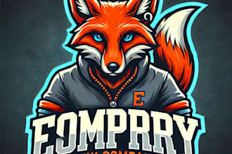 do modern fox mask e sport mascot logo design with 1 day delivery