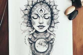 draw trash polka tattoo design