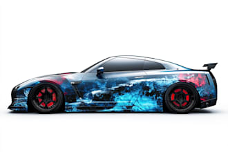do design awesome car, van, vehicle wrap design and vehicle