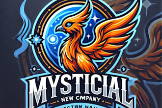do create mystical phoenix mascot logo with unlimited review