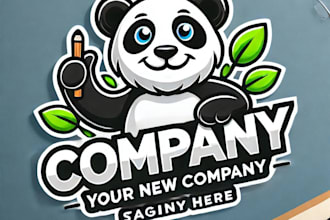 do design amazing panda mascot logo with unlimited revisions