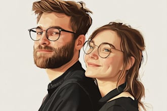 do  couples art vector portrait