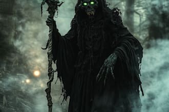 draw fantasy horror art illustration or dark creepy